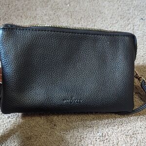 Coach Black Leather Wristlet